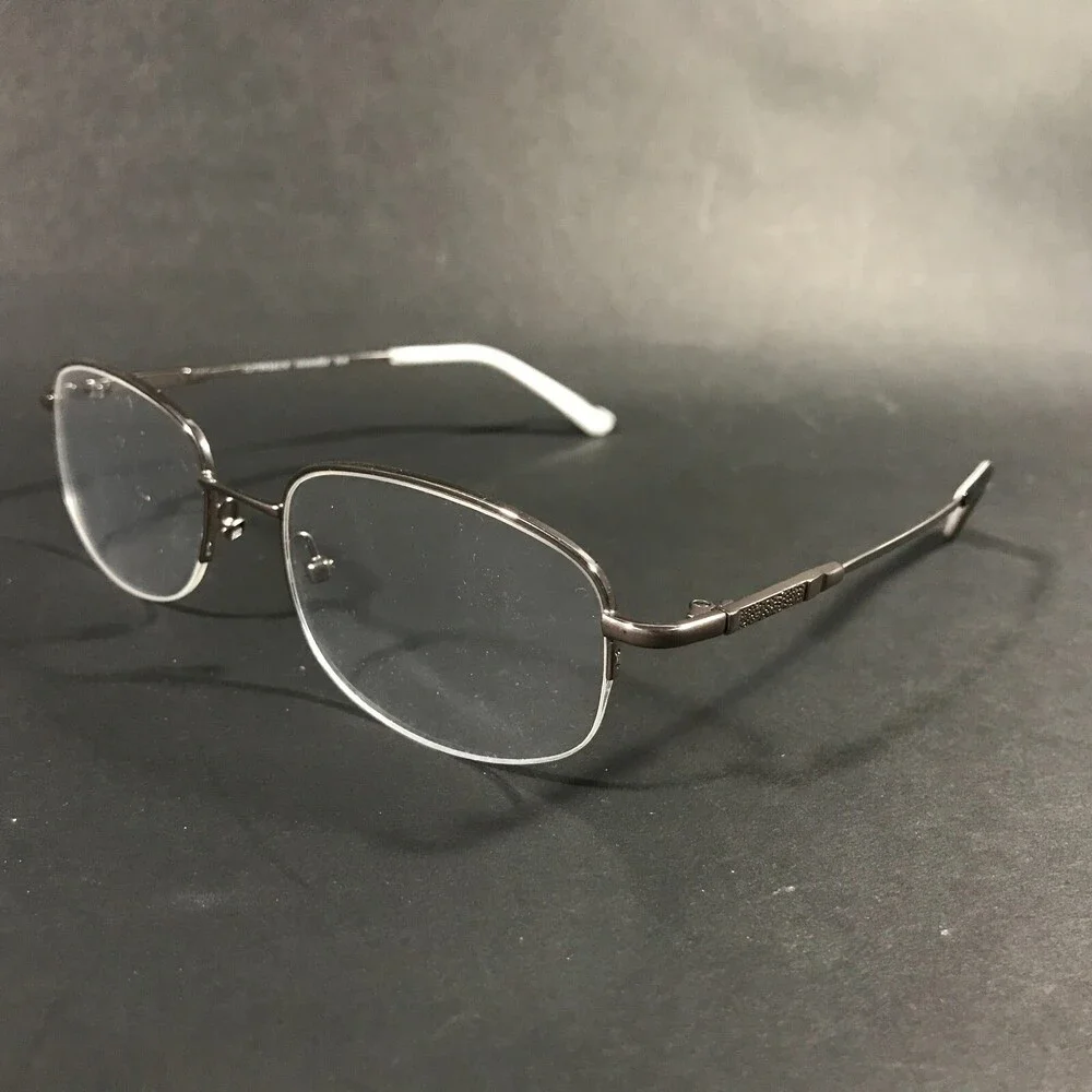 Cutter & Buck Eyeglasses Frames INVERNESS GUN Gray Rectangular 53-19-145